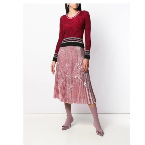 Marco De Vincenzo Sequins Midi Skirt - Picture 3 of 13
